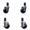 Service Caster 3.5'' SS Solid Poly Wheel Swivel 1-5/8'' Expanding Stem Caster Set 2 Brakes, 4PK SCC-SSEX20S3514-SPUS-2-TLB-2-158 - alternate 1